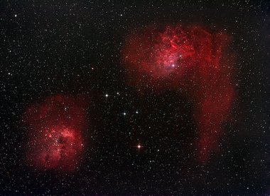 The Flaming Star nebula and IC410